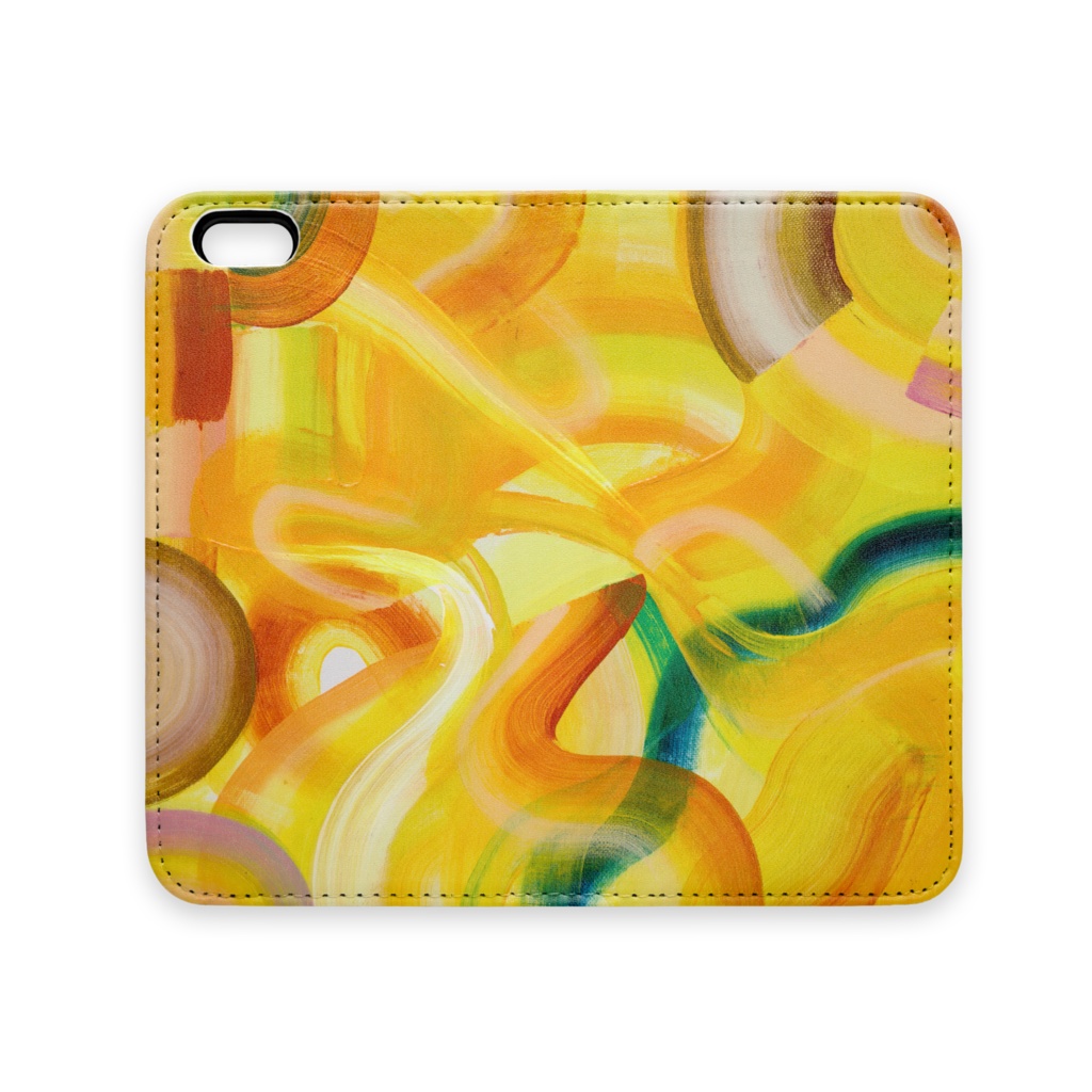手帳型iPhoneケース【黄色の力】
