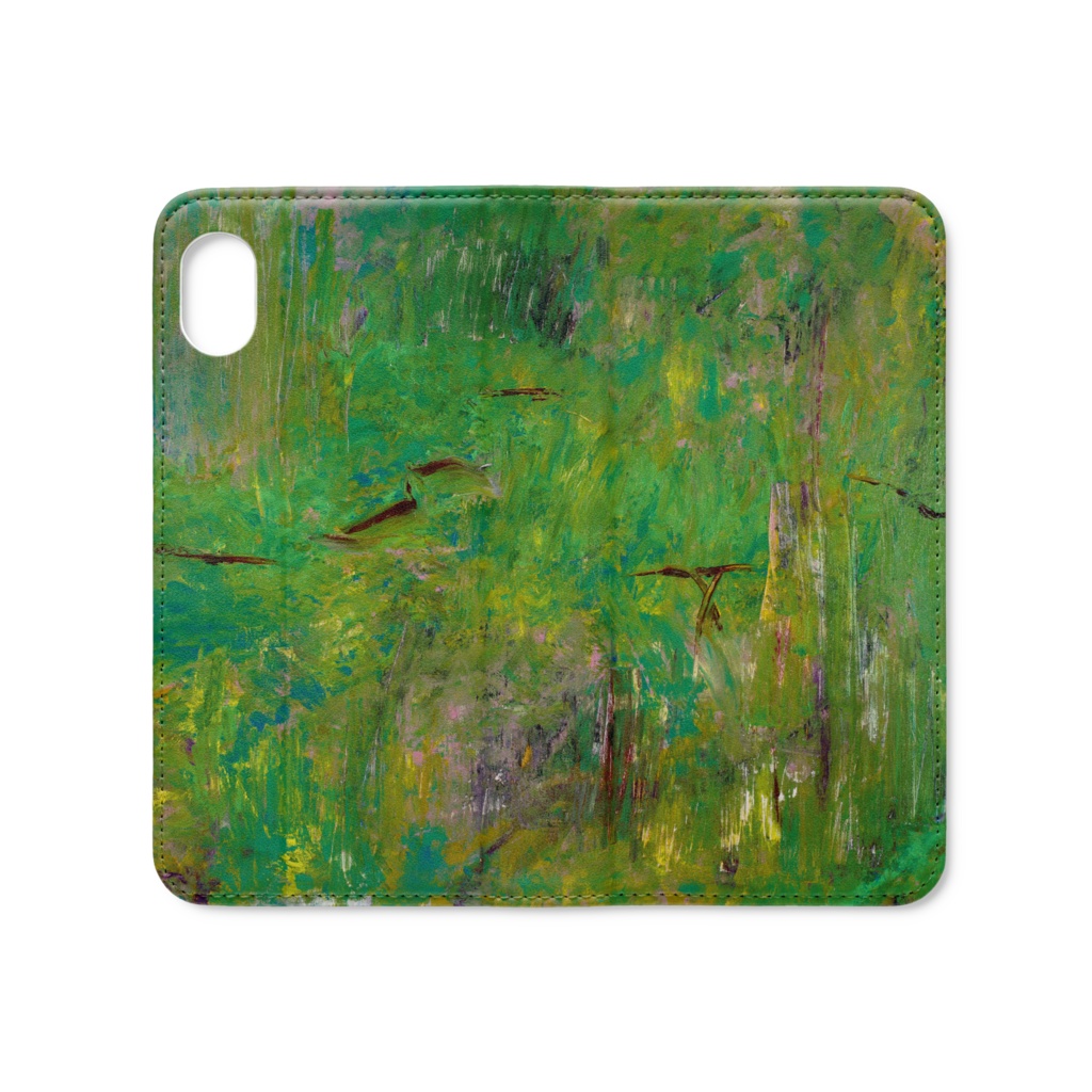 手帳型iPhoneケース【 dynamic green 】