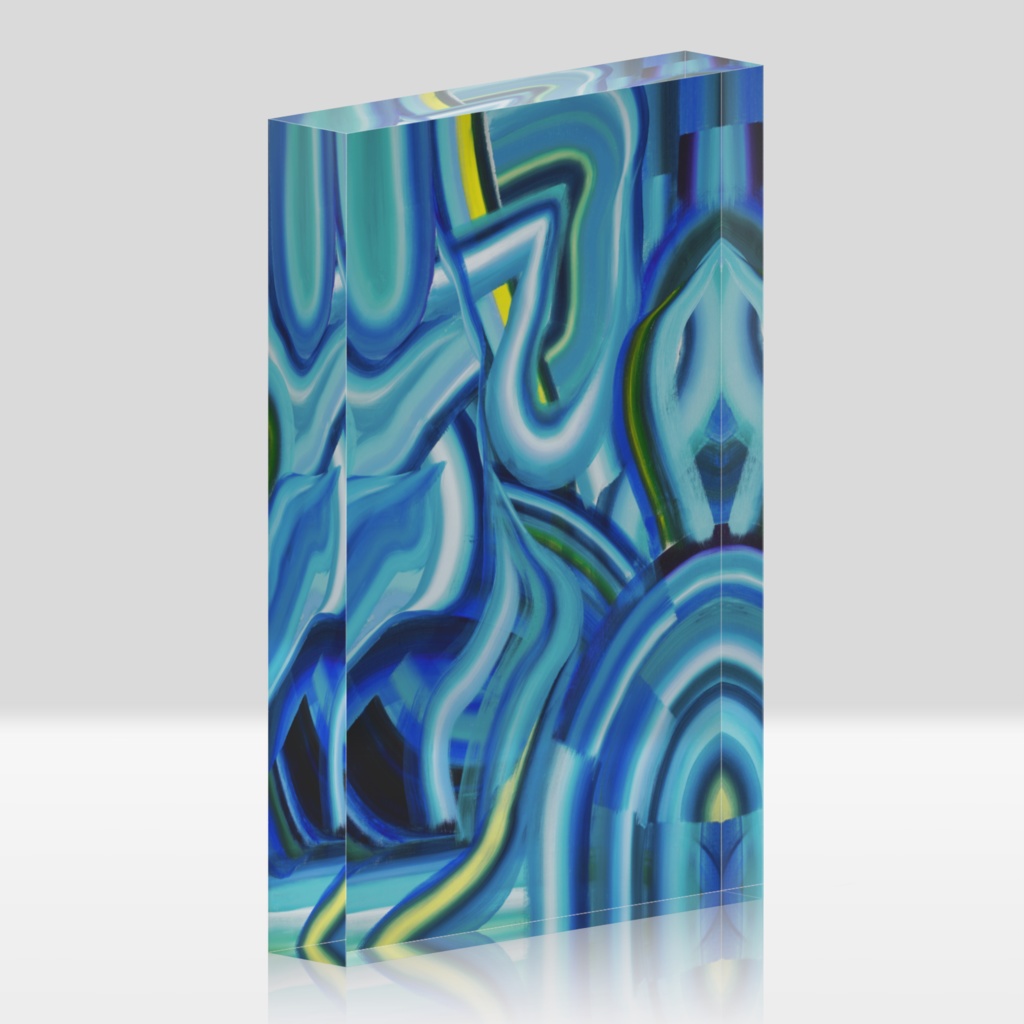 アクリルブロック【 青たちのコンポジション 】
