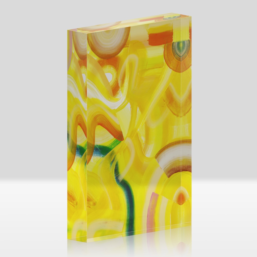 アクリルブロック【 黄色の力 】