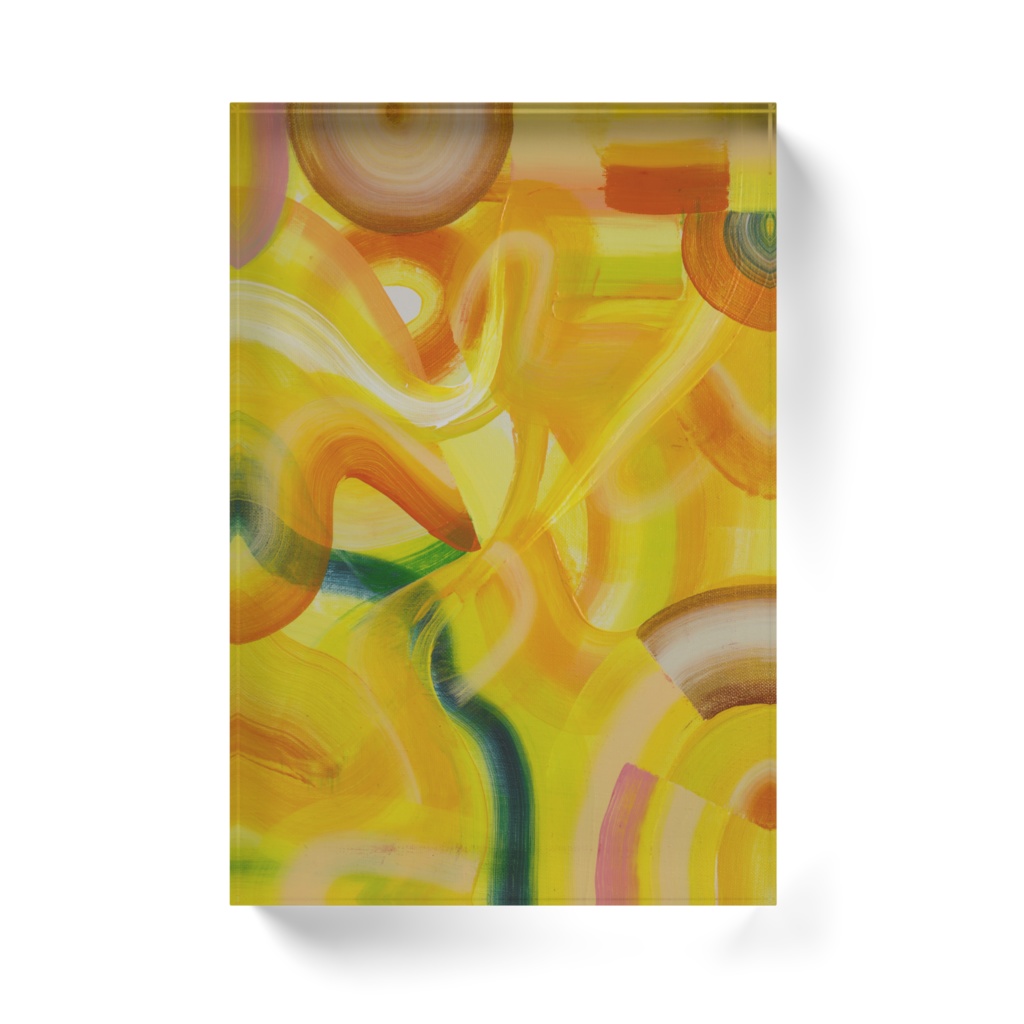 アクリルブロック【 黄色の力 】