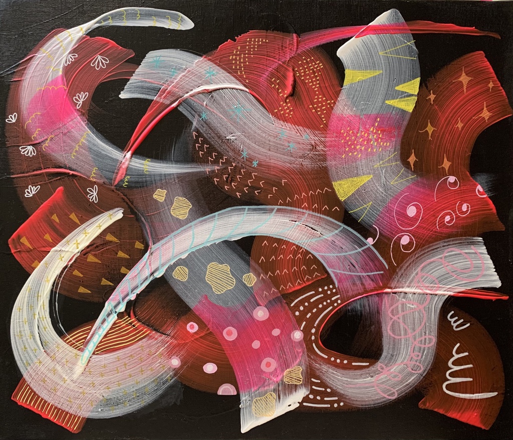 《 SOLD OUT 》原画 【 wing melody (black) 】