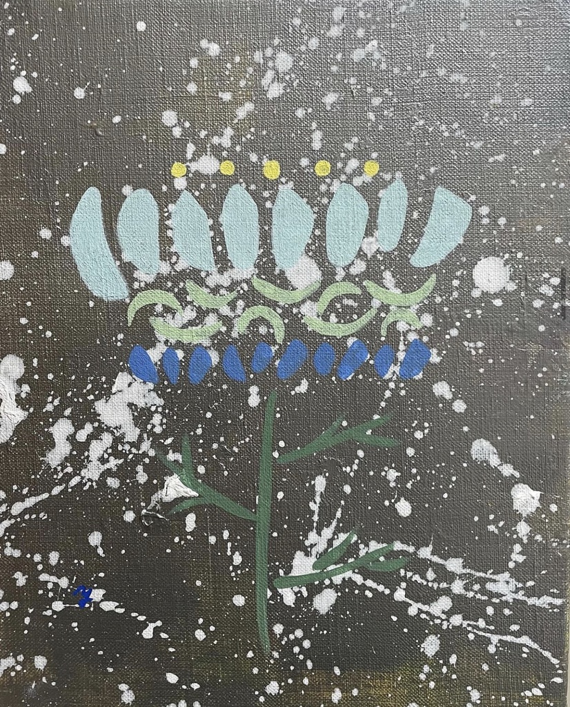 売約済み / 原画【mix flower(silver)】