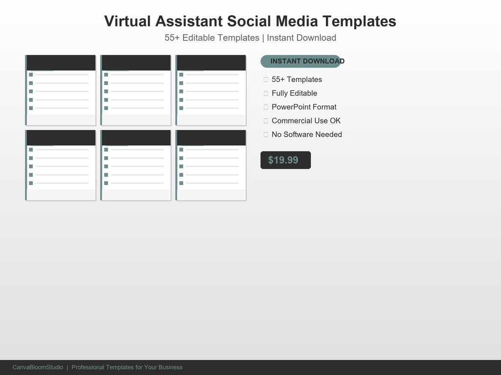 [オンライン秘書・VA向け] テンプレート 55枚+ | PowerPoint編集可能