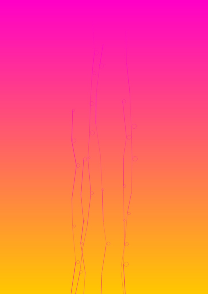 【ウォールアート】ネオンアブストラクト ポスター5点セット A3/A4対応 300DPI