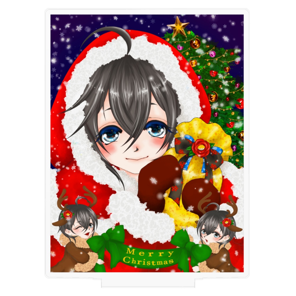 ちびきょうやアクリルフィギュア(2023クリスマスver.) 100x100mm