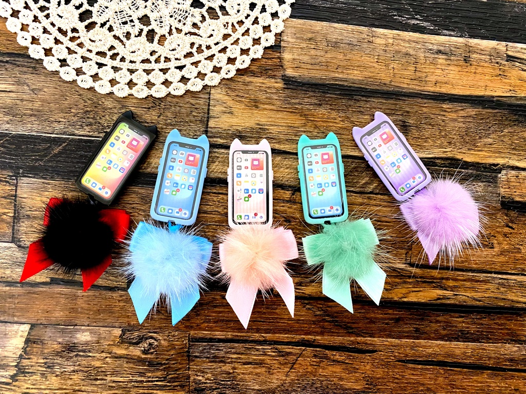 【ネコ型】ねこちPhone Ver.2とリボンストラップセット