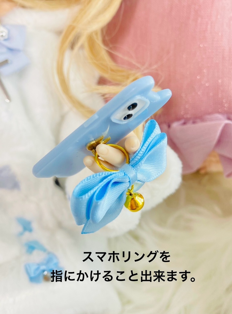 【ネコ型】ねこちPhone Ver.2 スマホリング(ねこ)1/4サイズのみ