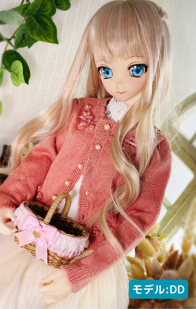 ドールかご(中)ギンガムチェックシリーズ