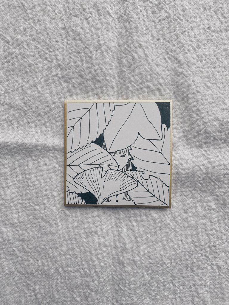 ミニ色紙原画「内緒の心」