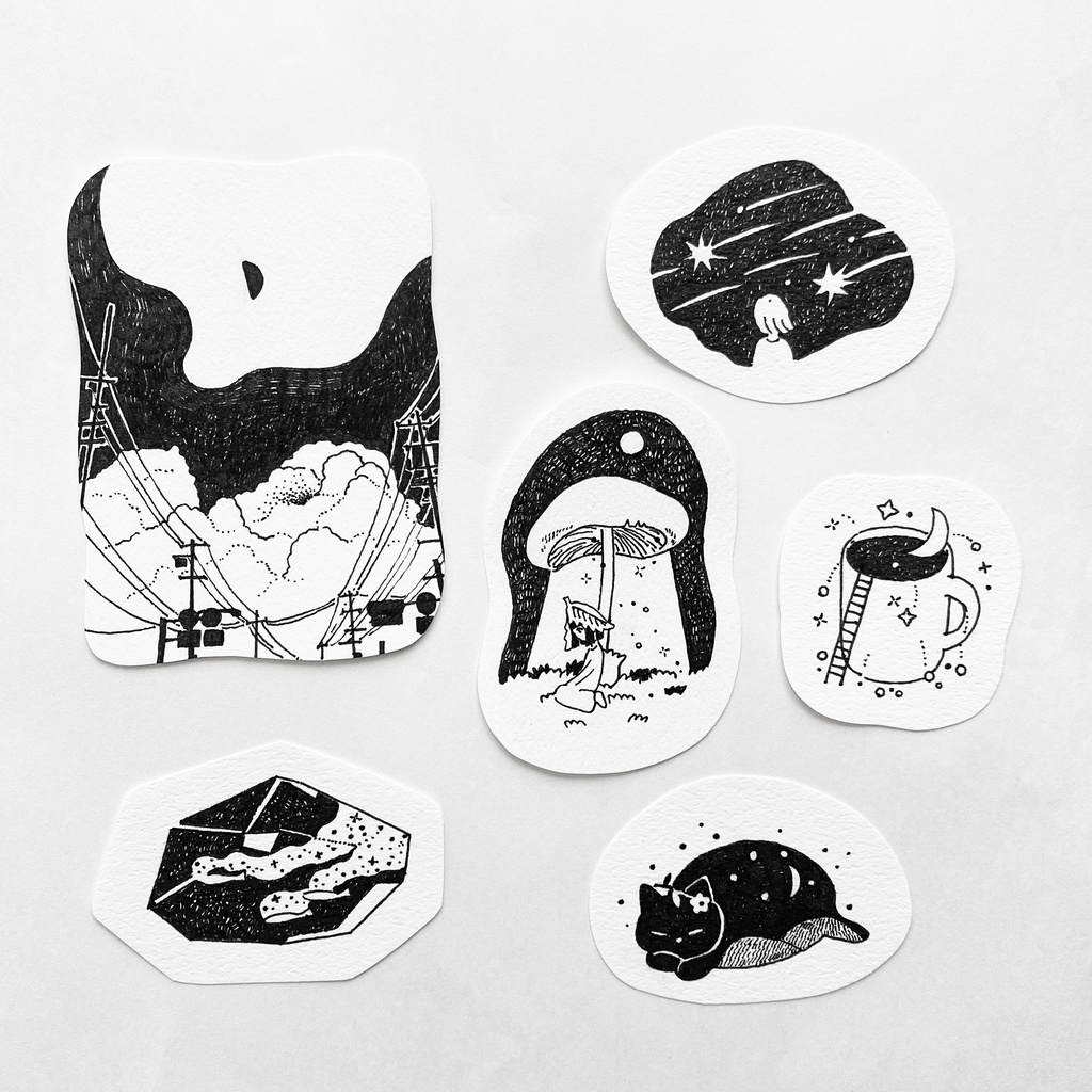 ペン画 「天の川」