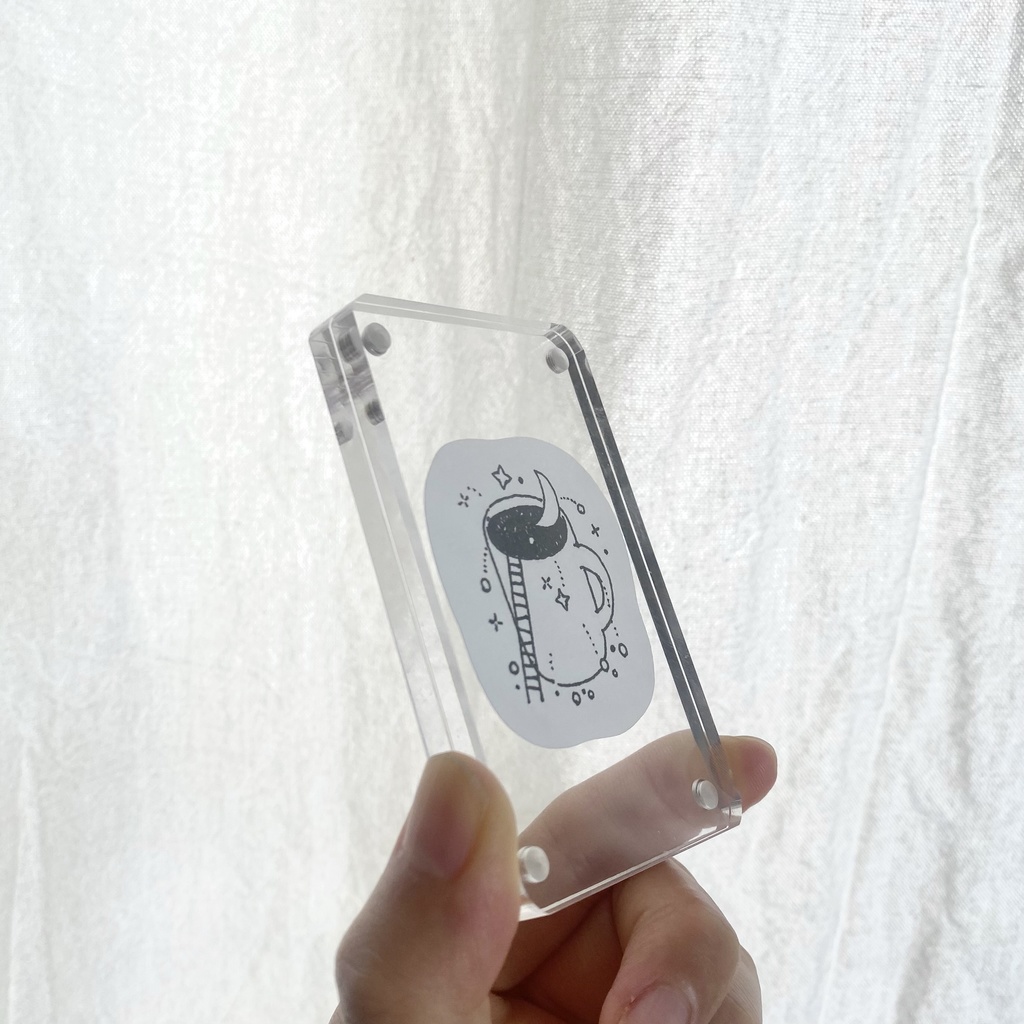 ペン画 「夜ココア」