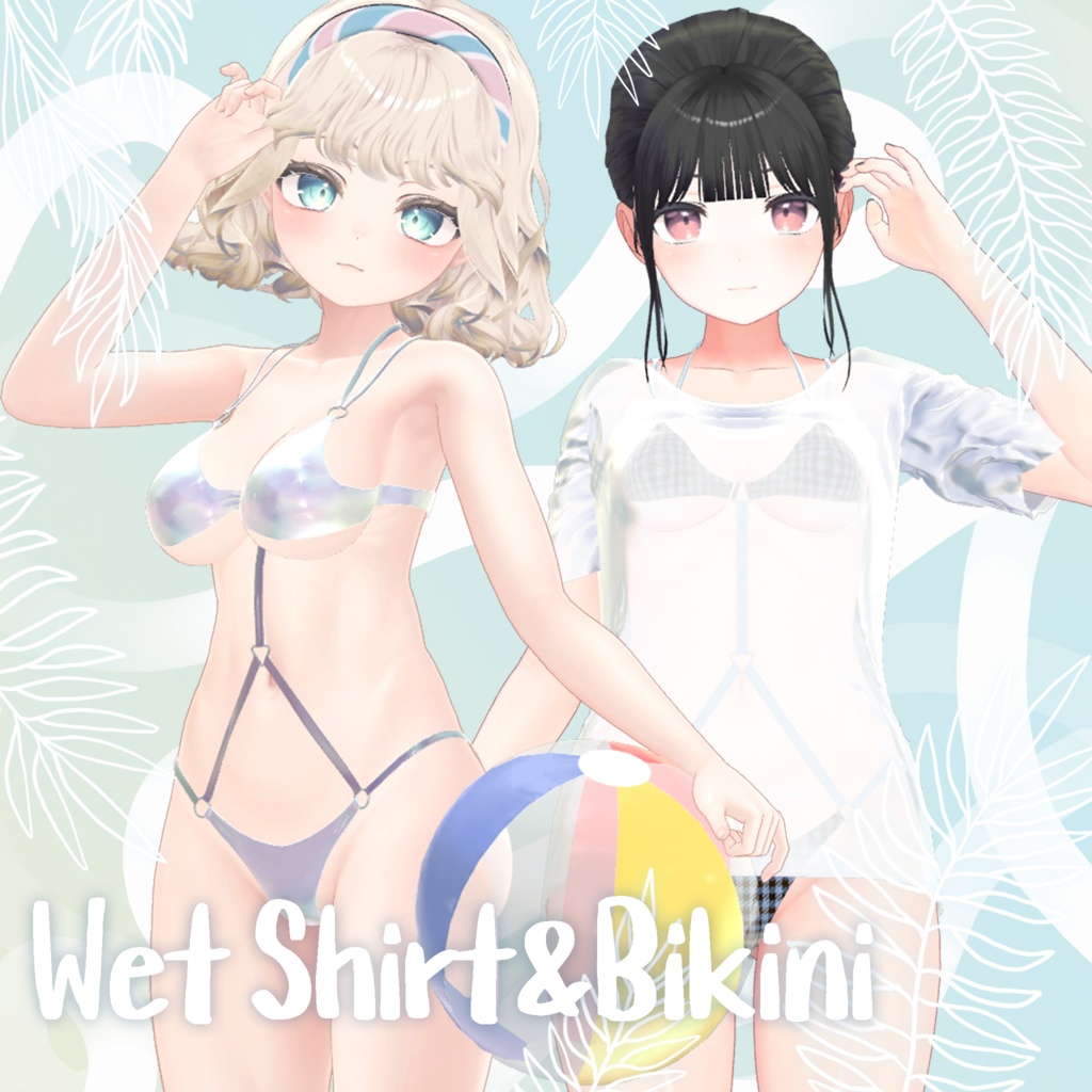 [VRC 髪型]Wet Shirt&Bikini(6アバター対応)