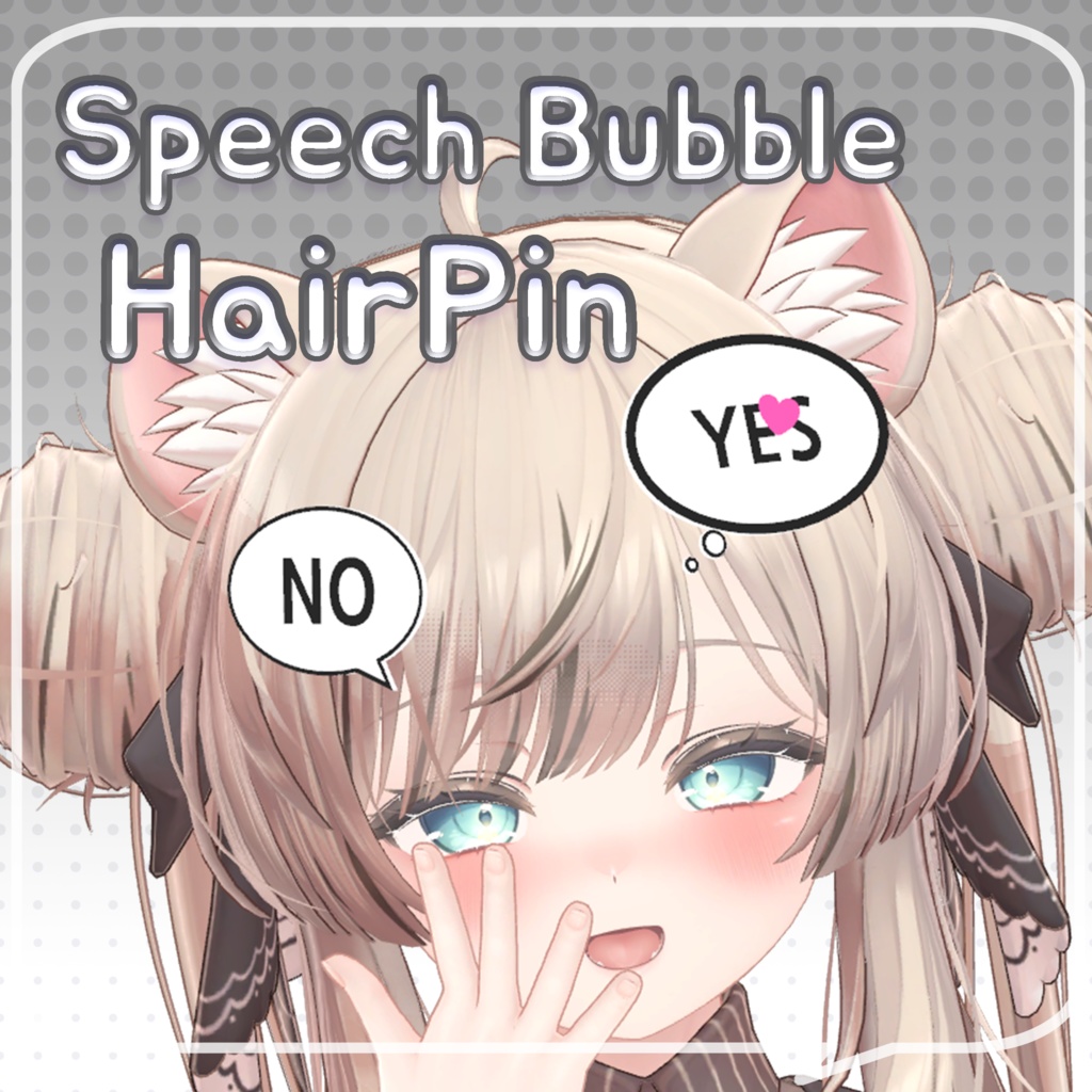 [VRC 髪型]吹き出しヘアピン