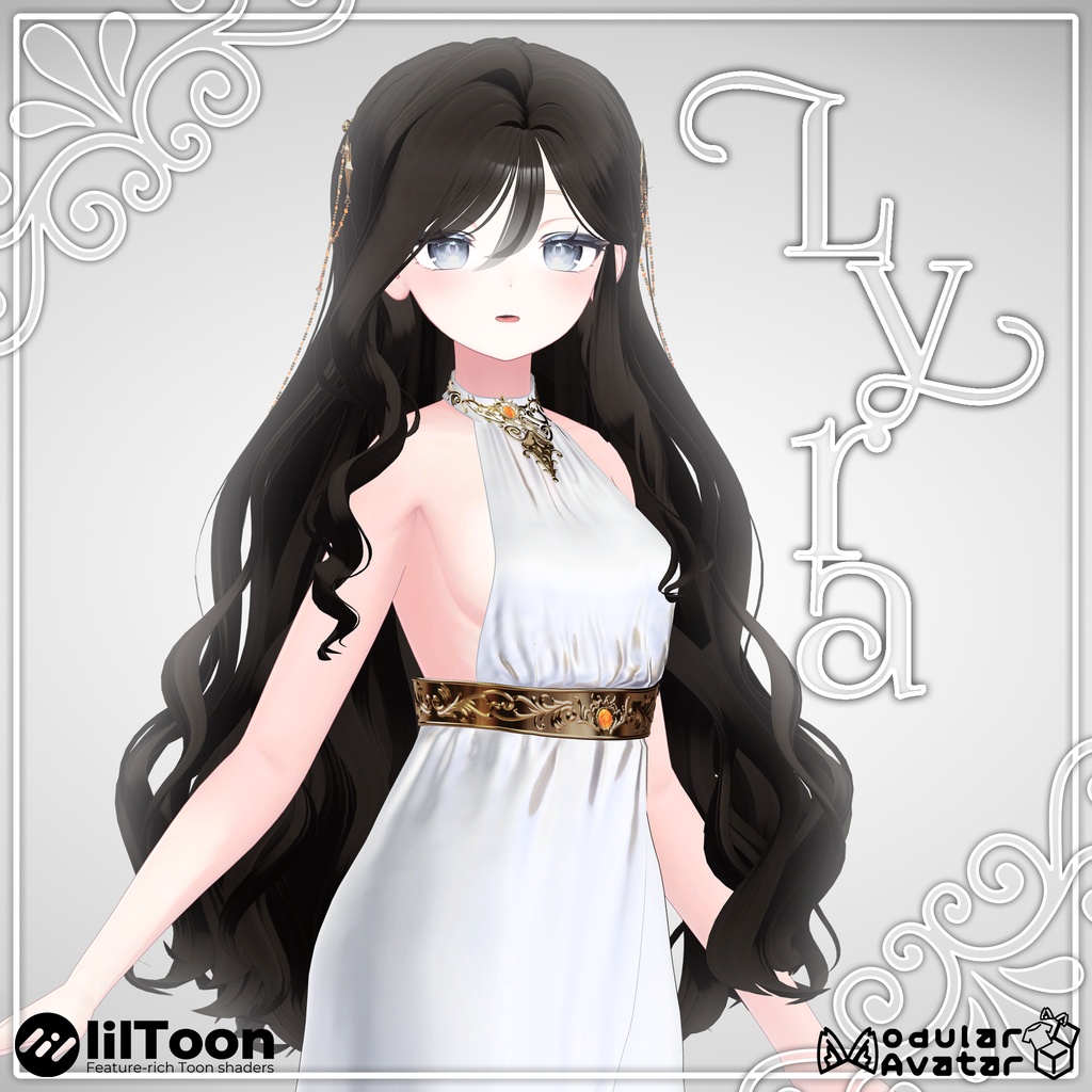 [VRC 髪型]Lyra Hair(13アバター対応)
