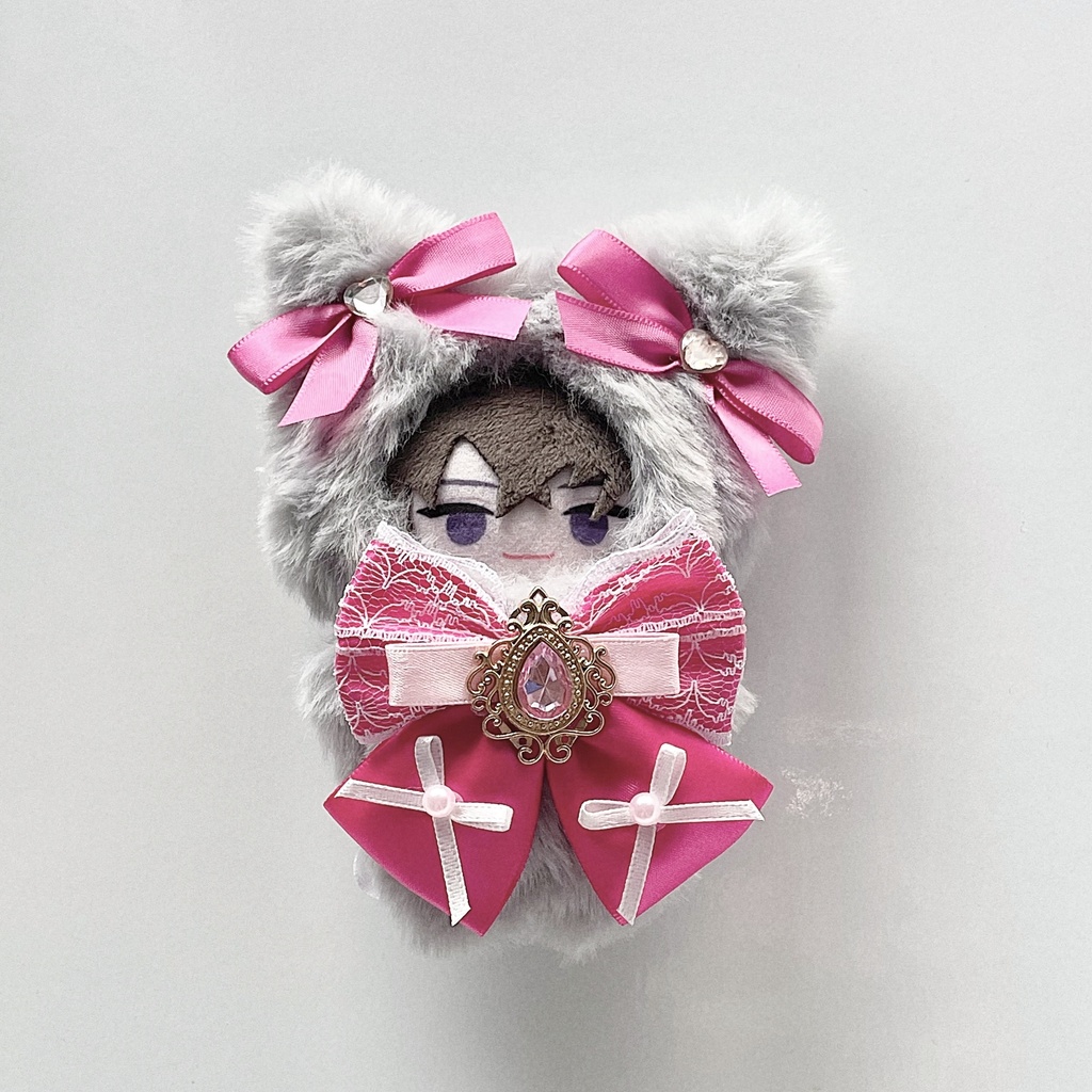 ピンク×グレーねこちゃん