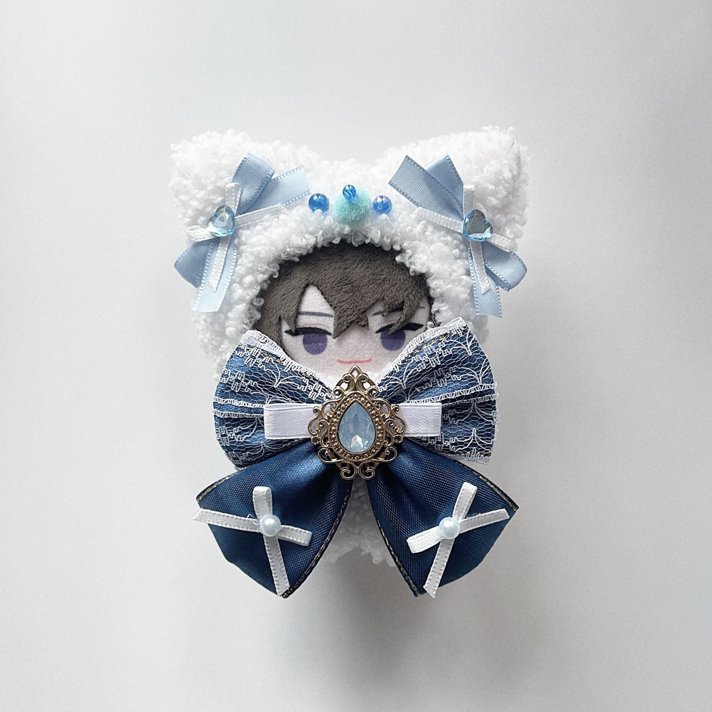 ブルー×ホワイトねこちゃん