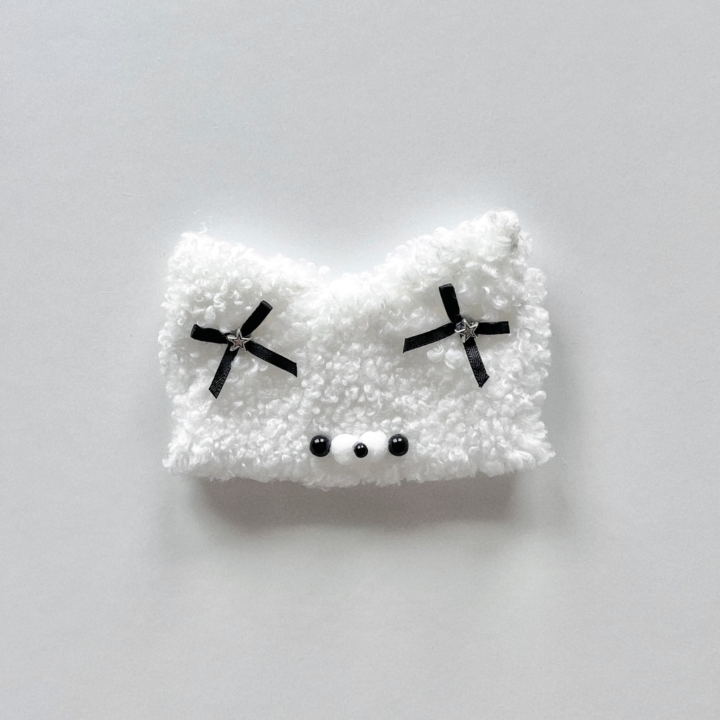 ねこさん帽子 ホワイト&ブラック