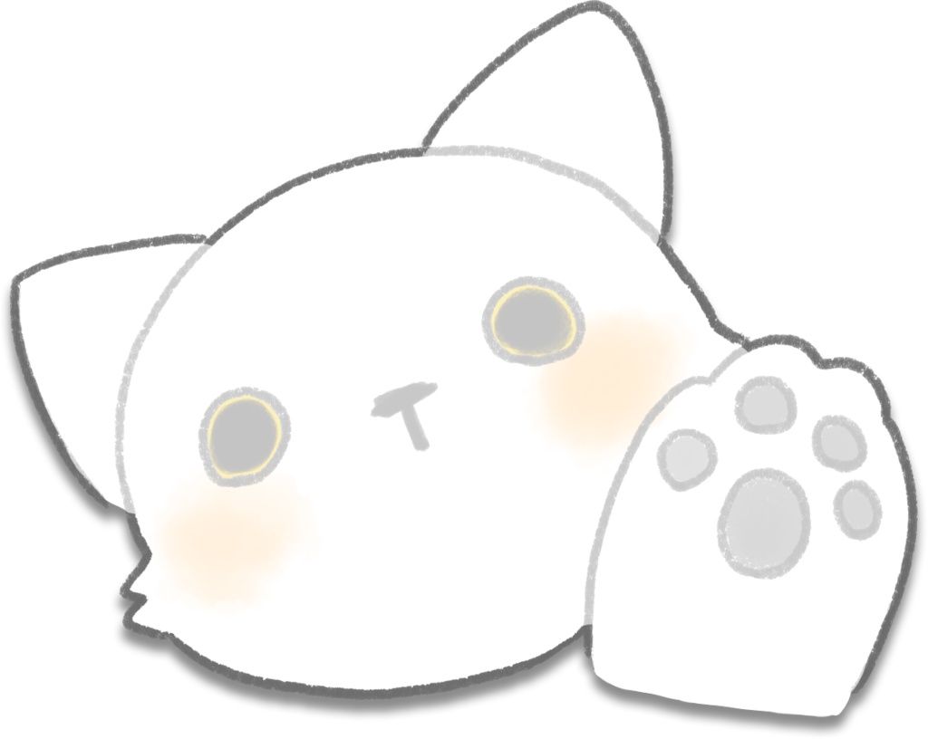 【digital stationery / デジタル手帳文具】ふこふこな猫 ふせん