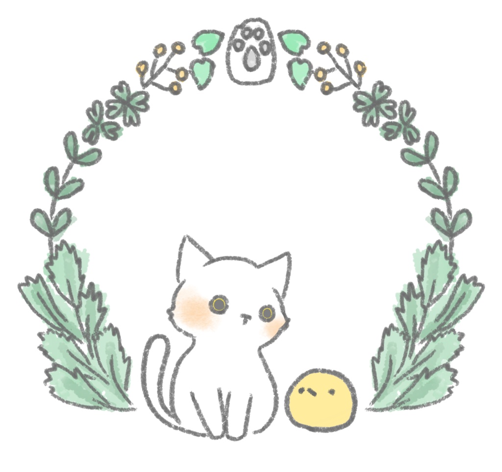 【digital stationery / デジタル手帳文具】ふこふこな猫 ふせん