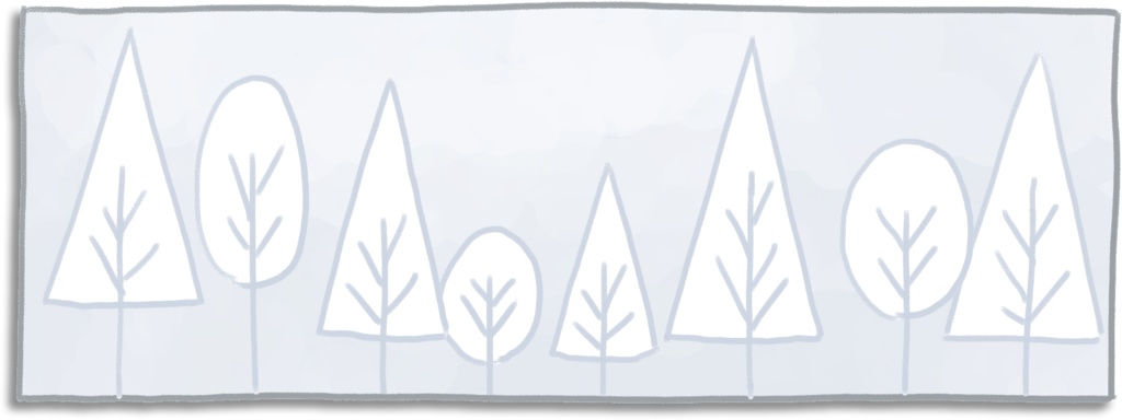 デジタル文具 冬の森ふせん