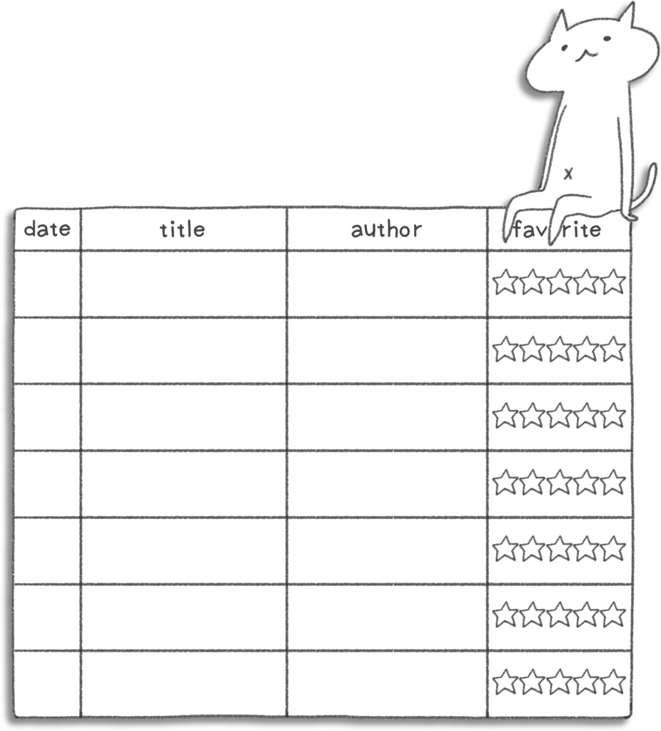 【デジタル手帳素材】ゆるねこ読書トラッカーふせん