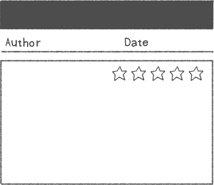 【デジタル手帳素材】シンプルな手描きレビューふせん