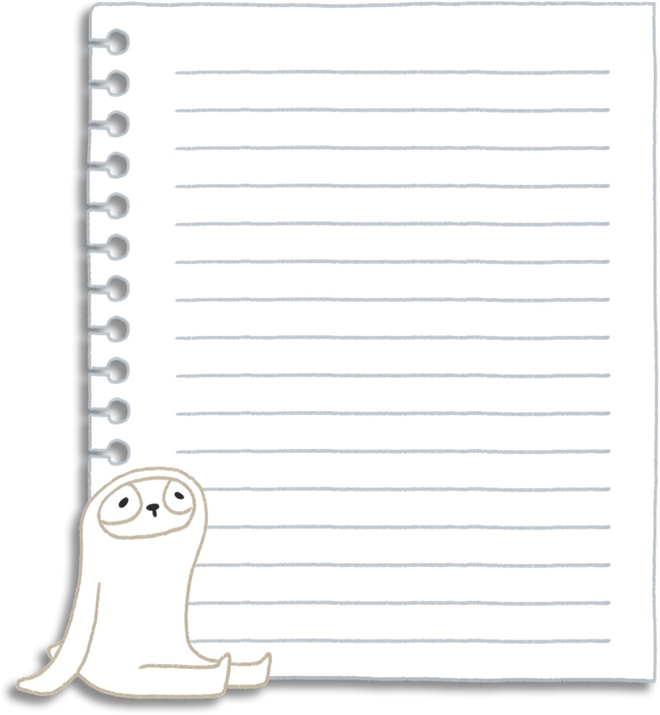 【デジタル手帳素材】ナマケモノふせん