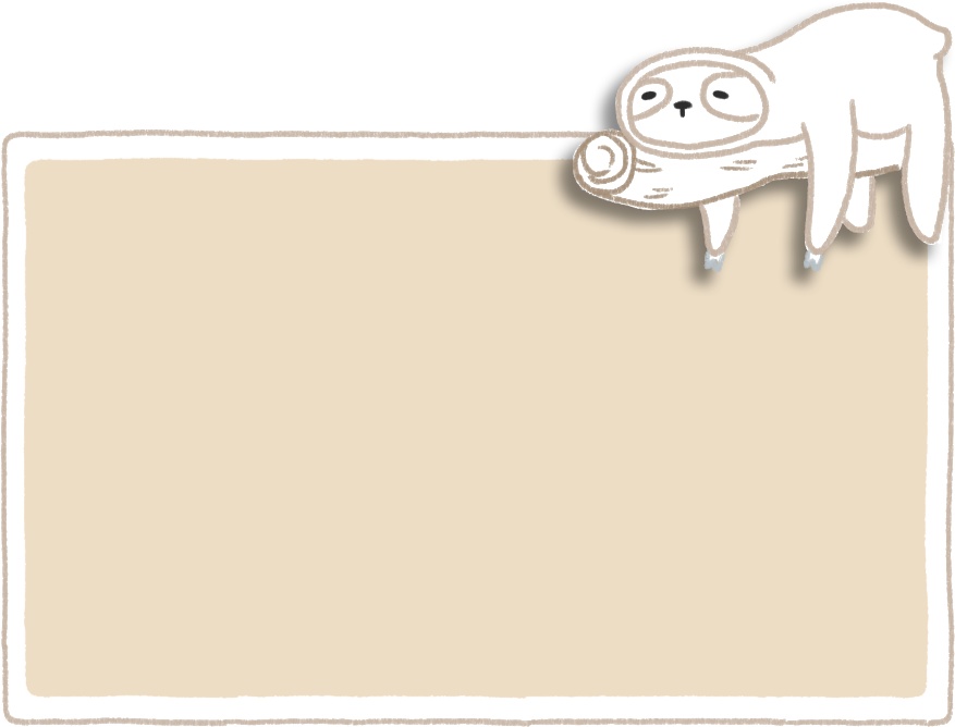 【デジタル手帳素材】ナマケモノふせん