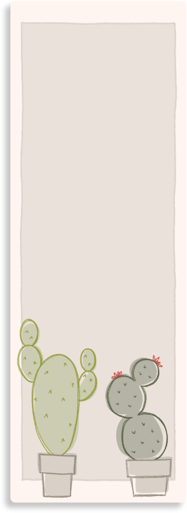 【デジタル手帳素材】さぼてんイラストふせん