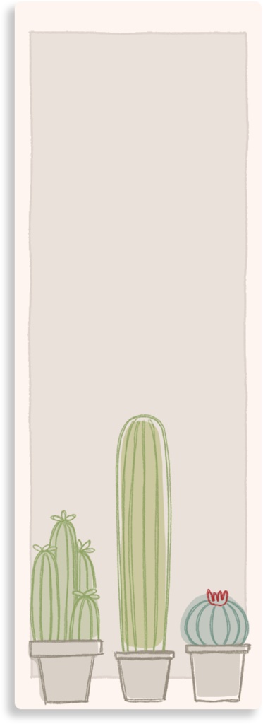 【デジタル手帳素材】さぼてんイラストふせん