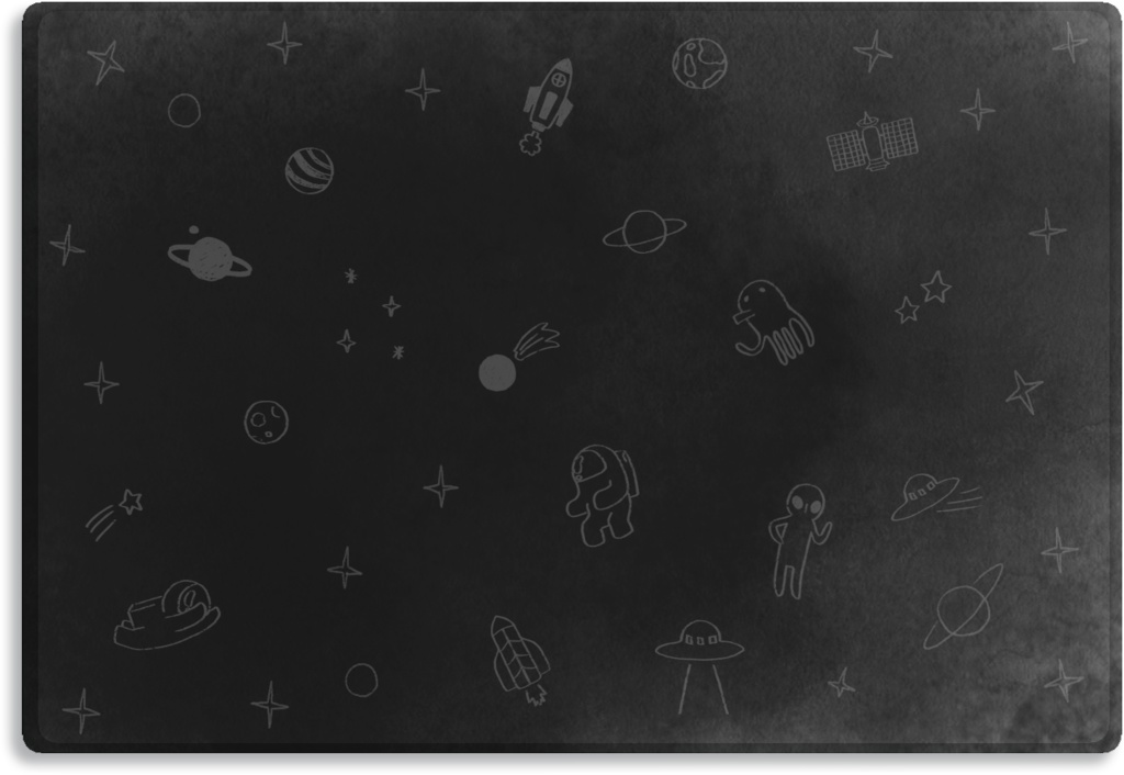 【デジタル手帳素材】宇宙でチルタイムなふせん