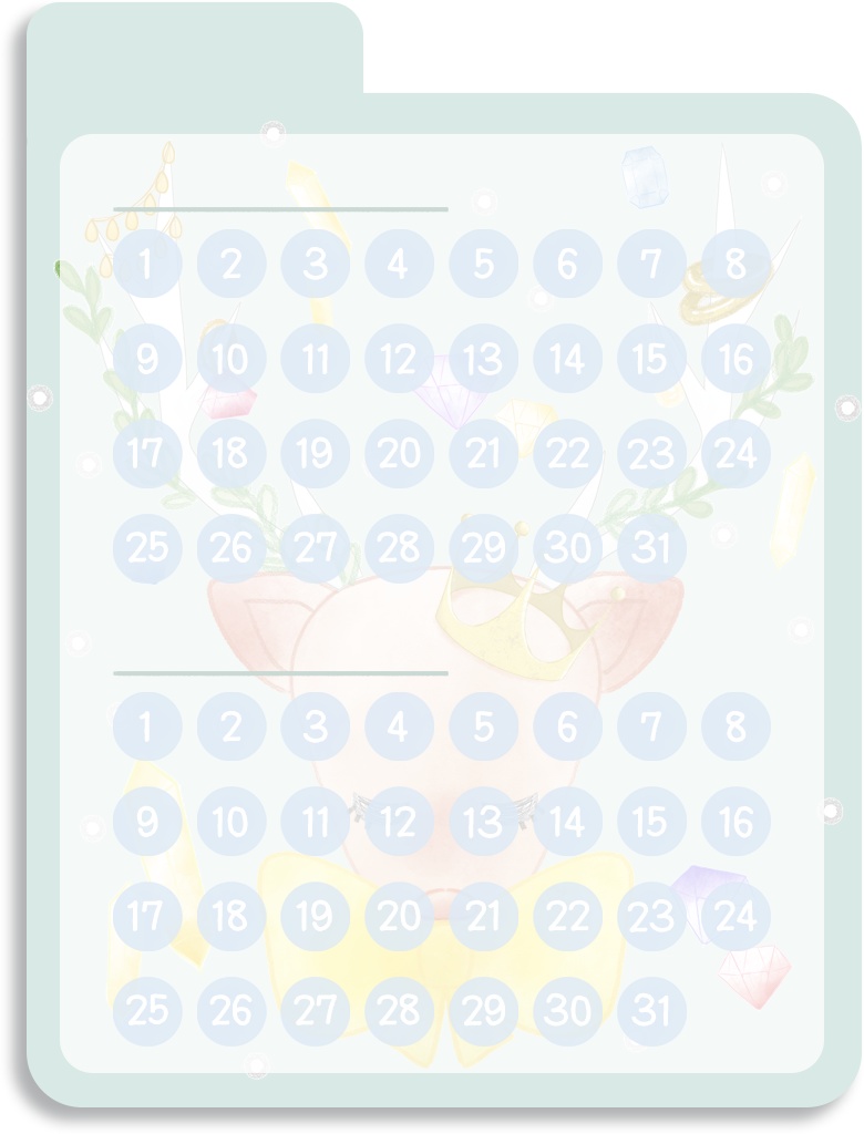 デジタル文具 水彩風どうぶつイラストハビットトラッカーふせん