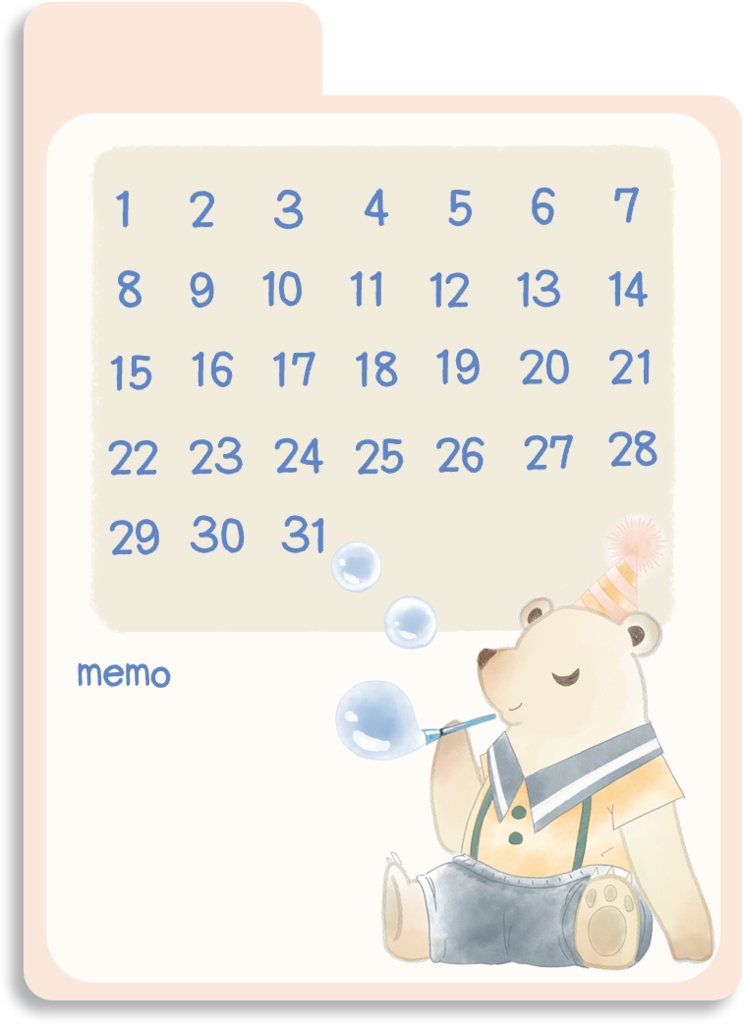 デジタル文具 水彩風どうぶつイラストハビットトラッカーふせん