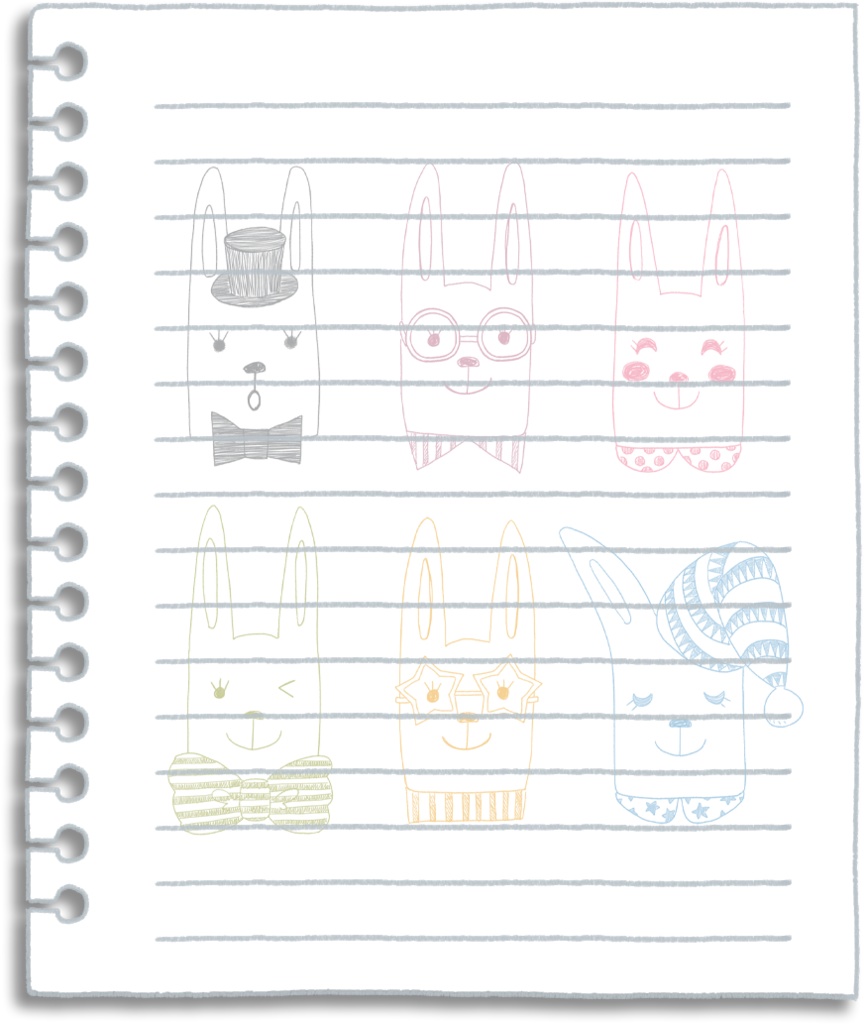 【デジタル手帳素材】水彩風どうぶつイラストふせん2