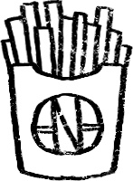 【デジタルプランナー用文具】手描き食べ物スタンプ