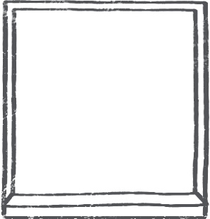 【デジタルプランナー用文具】カフェ風窓枠と植物イラストスタンプ