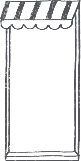 【デジタルプランナー用文具】カフェ風窓枠と植物イラストスタンプ