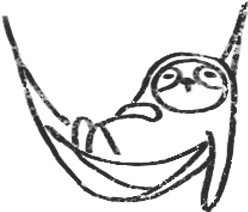 【デジタルプランナー用文具】なまけものビジネススタンプ(イラストのみ)