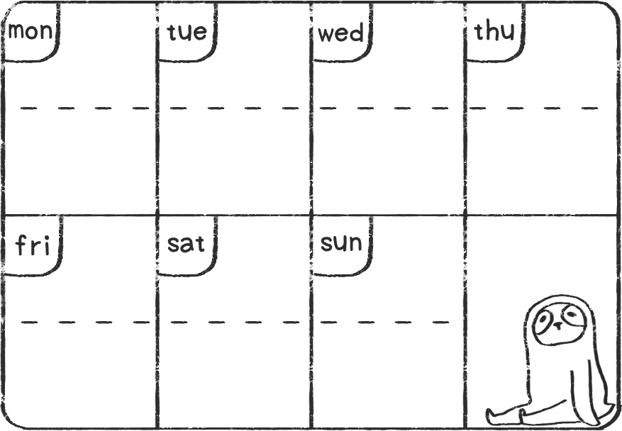 【デジタルプランナー用文具】なまけもの勉強スタンプ