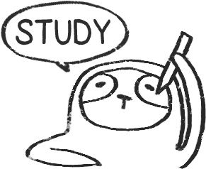 【デジタルプランナー用文具】なまけもの勉強スタンプ