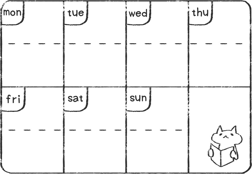 【デジタルプランナー用文具】ゆるねこ勉強スタンプ