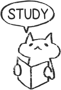 【デジタルプランナー用文具】ゆるねこ勉強スタンプ