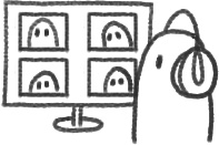 【デジタルプランナー用文具】よく分からないけど可愛い生き物の仕事スタンプ(イラストのみ)