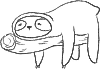 【デジタルプランナー用文具】なまけものスタンプ