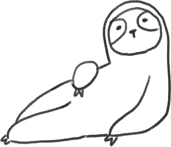 【デジタルプランナー用文具】なまけものスタンプ