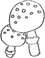 【デジタルプランナー用文具】森とキノコのスタンプ