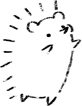 【デジタルプランナー用文具】素朴なハリネズミのハンコ