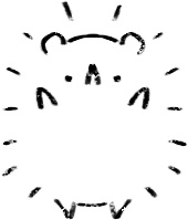 【デジタルプランナー用文具】素朴なハリネズミのハンコ