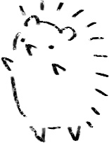 【デジタルプランナー用文具】素朴なハリネズミのハンコ